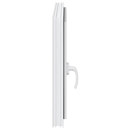 Kelderraam RISOR Wit 80 x 70 cm PVC en glas