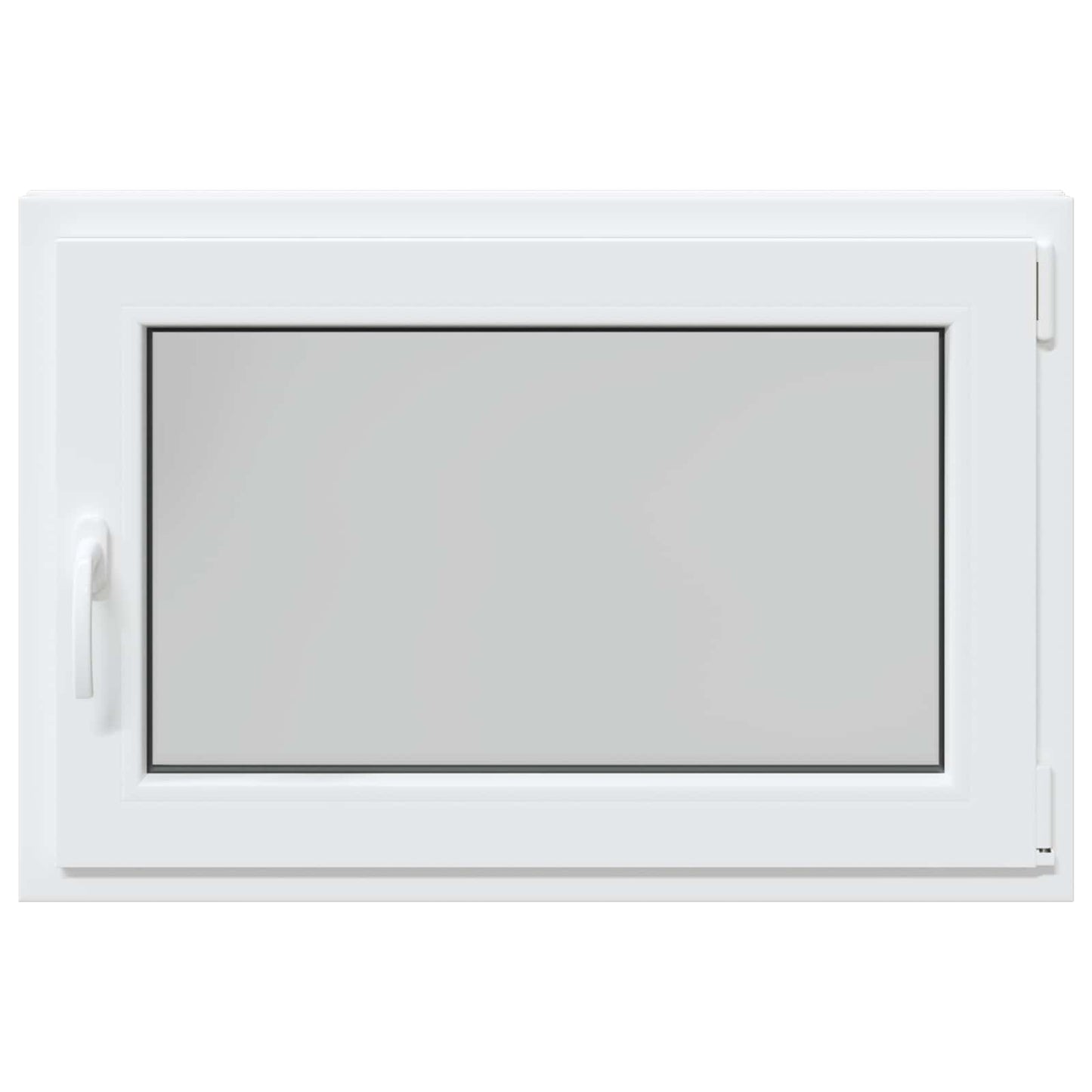 Kelderraam RISOR Wit 90 x 50 cm PVC en glas