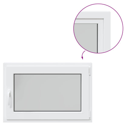 Kelderraam RISOR Wit 90 x 60 cm PVC en glas