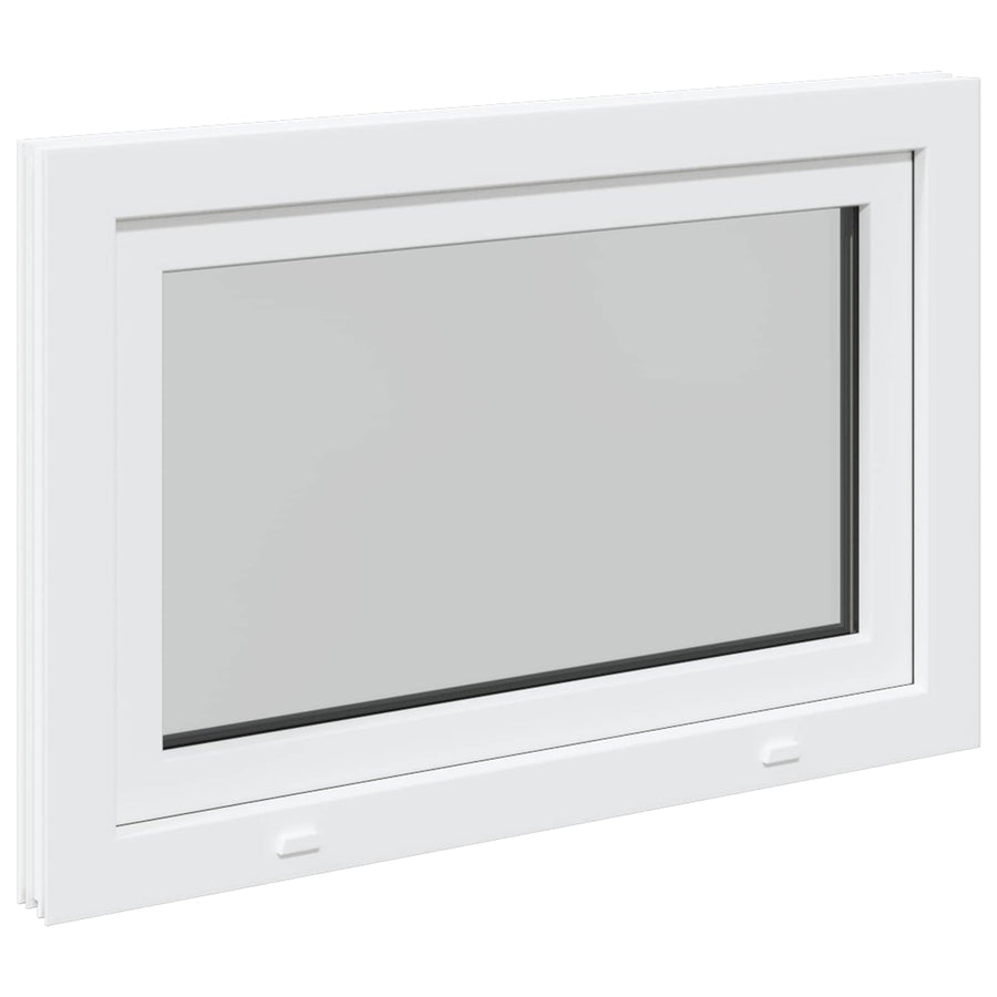 Kelderraam RISOR Wit 90 x 70 cm PVC en glas