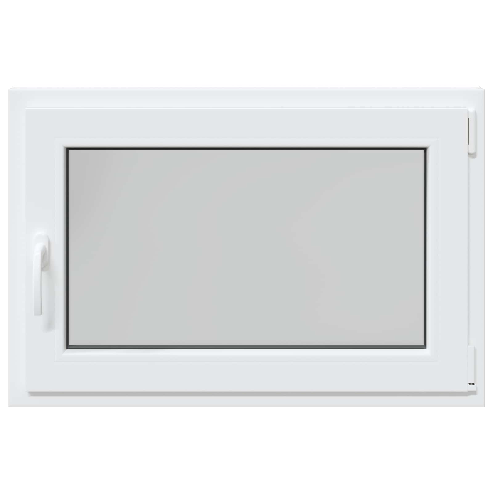 Kelderraam RISOR Wit 90 x 70 cm PVC en glas