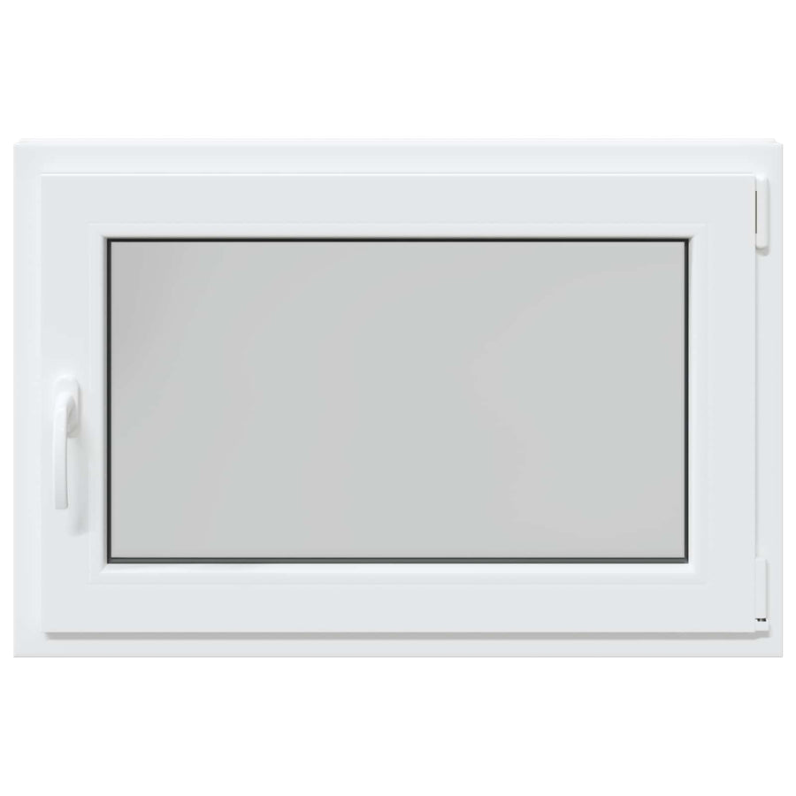 Kelderraam RISOR Wit 90 x 70 cm PVC en glas