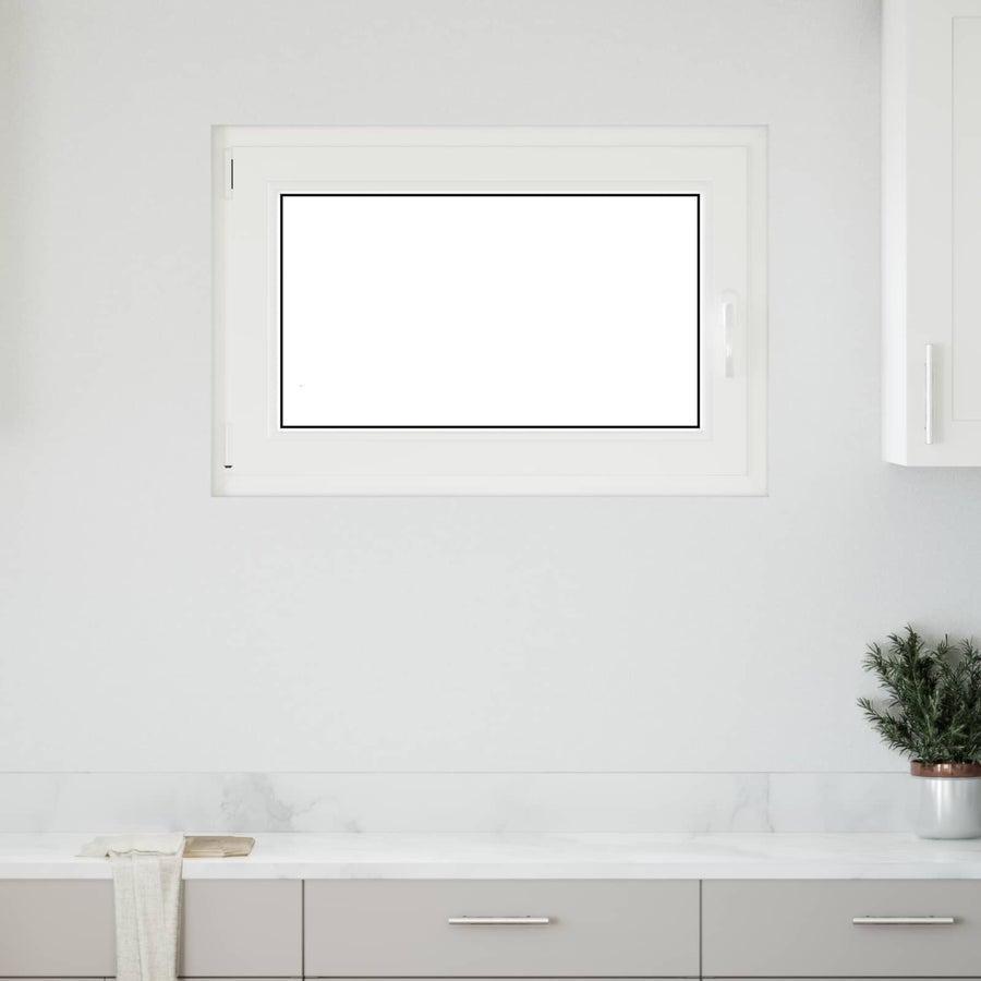 Kelderraam RISOR Wit 100 x 50 cm PVC en glas