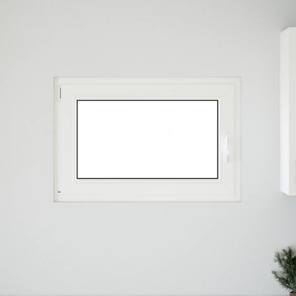 Kelderraam RISOR Wit 100 x 50 cm PVC en glas