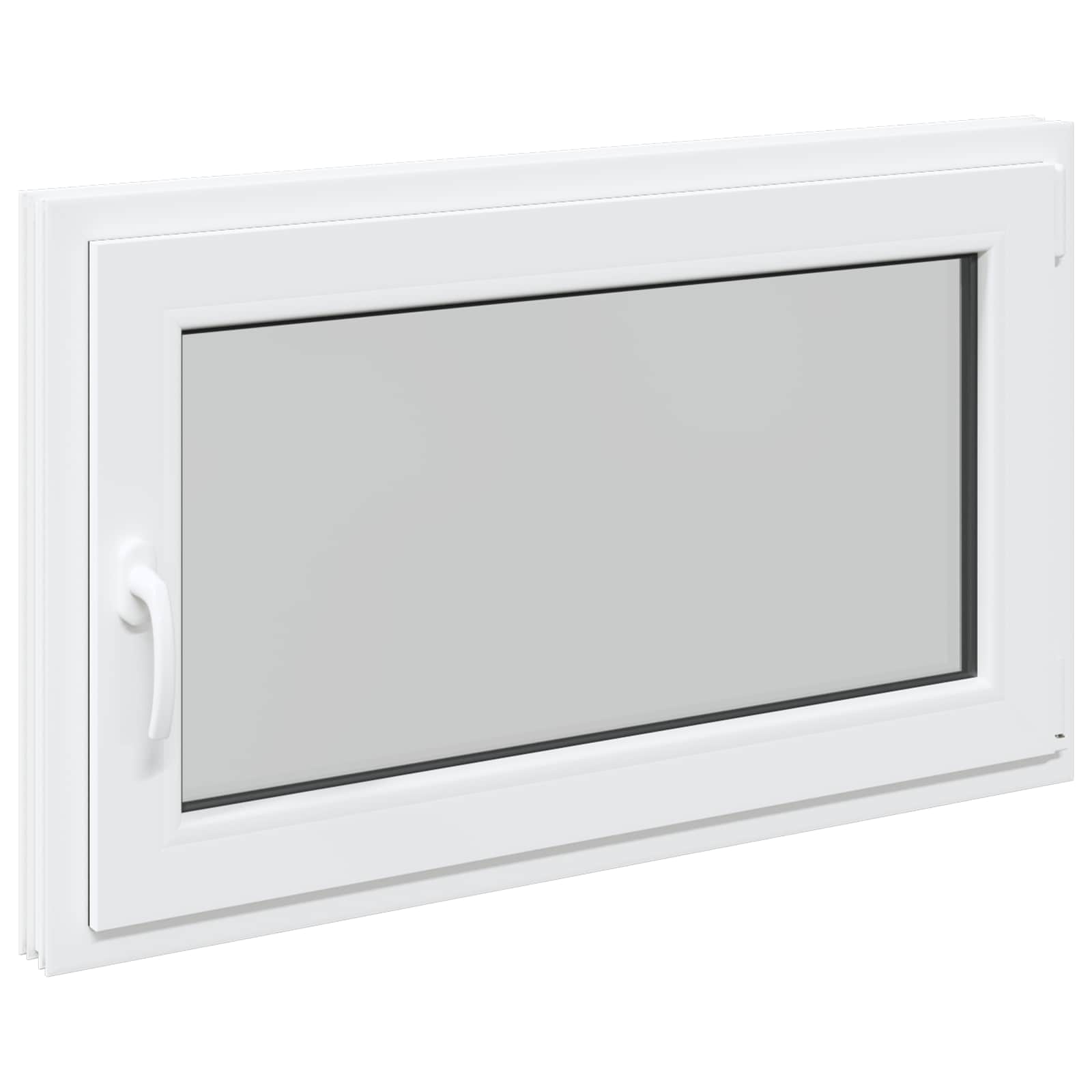 Kelderraam RISOR Wit 100 x 50 cm PVC en glas