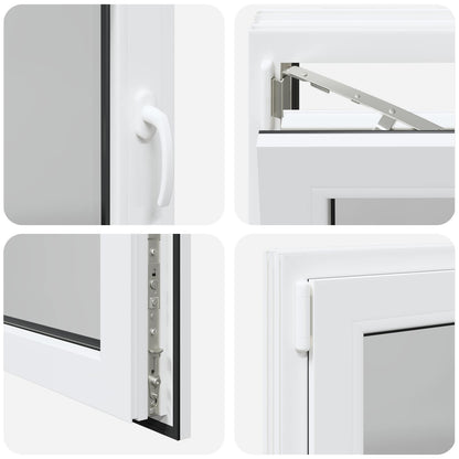 Kelderraam RISOR Wit 100 x 60 cm PVC en glas