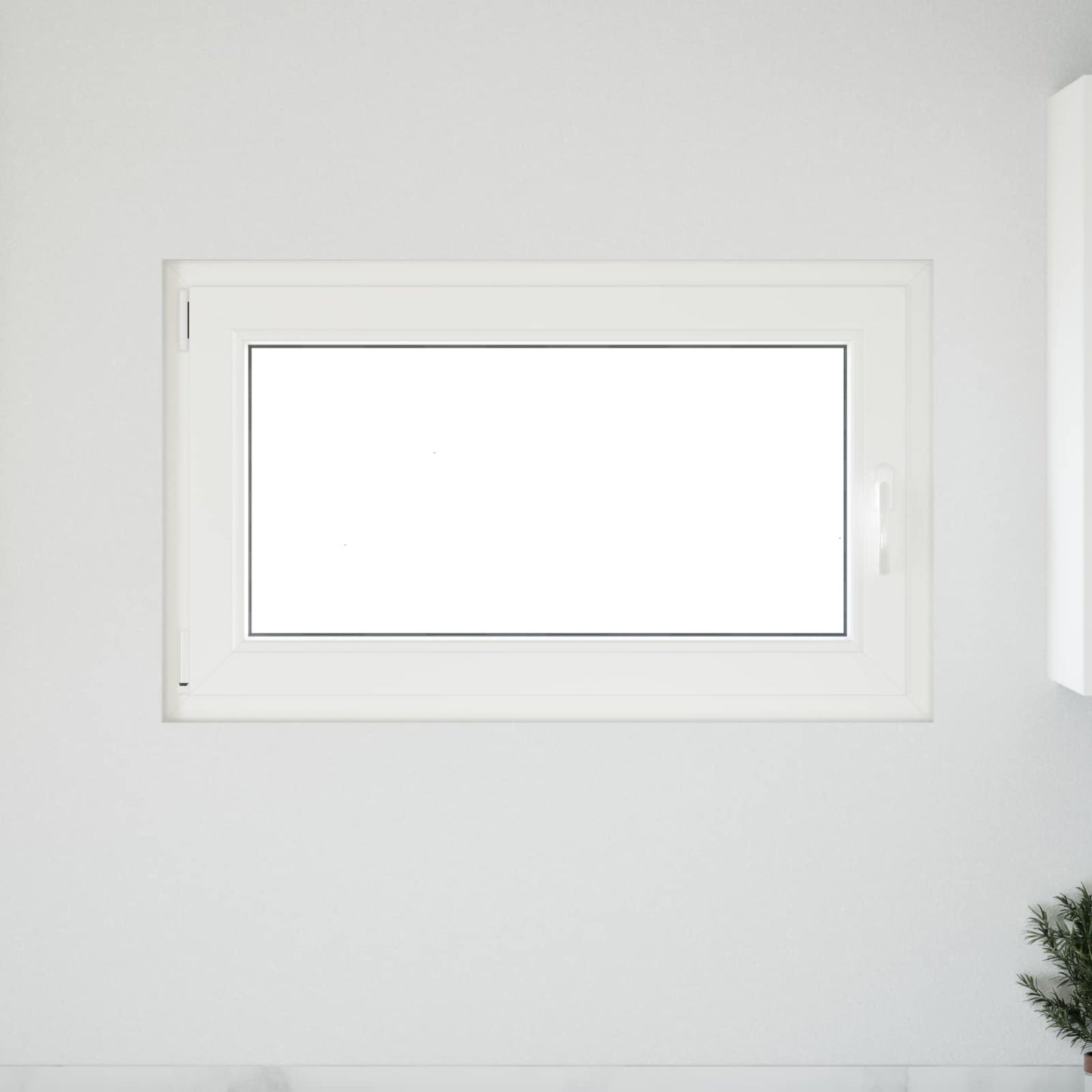 Kelderraam RISOR Wit 100 x 60 cm PVC en glas