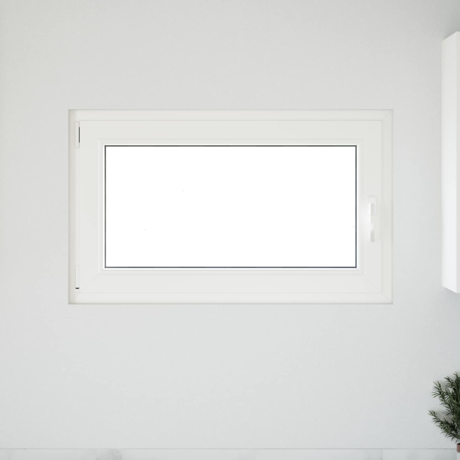 Kelderraam RISOR Wit 100 x 60 cm PVC en glas