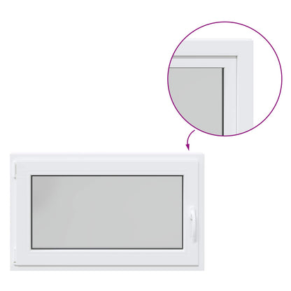 Kelderraam RISOR Wit 100 x 60 cm PVC en glas