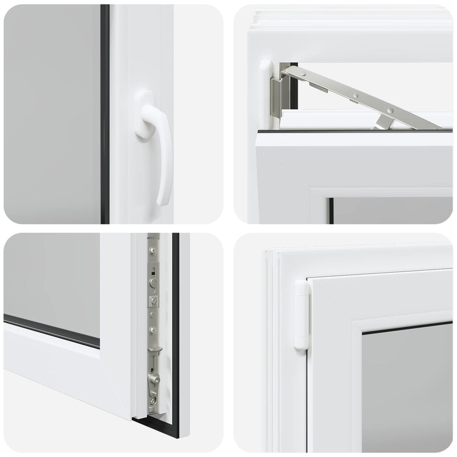 Kelderraam RISOR Wit 100 x 70 cm PVC en glas