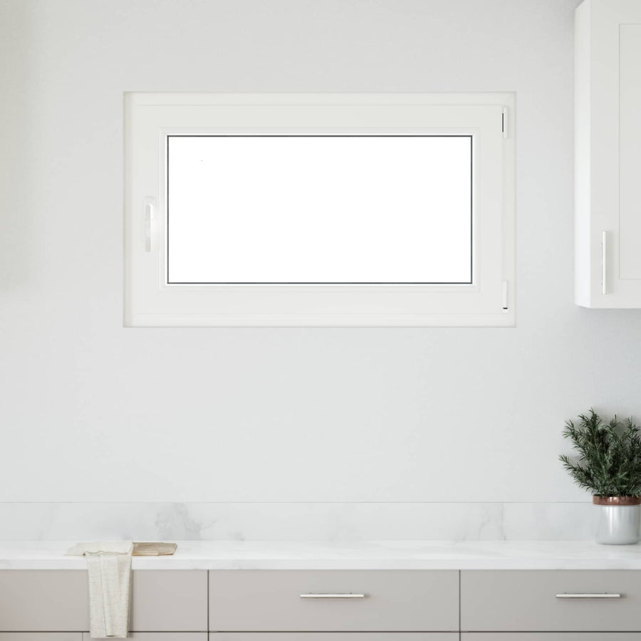 Kelderraam RISOR Wit 100 x 70 cm PVC en glas