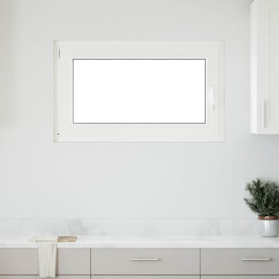 Kelderraam RISOR Wit 100 x 70 cm PVC en glas