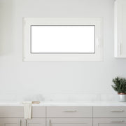 Kelderraam 110x50 cm wit PVC glas