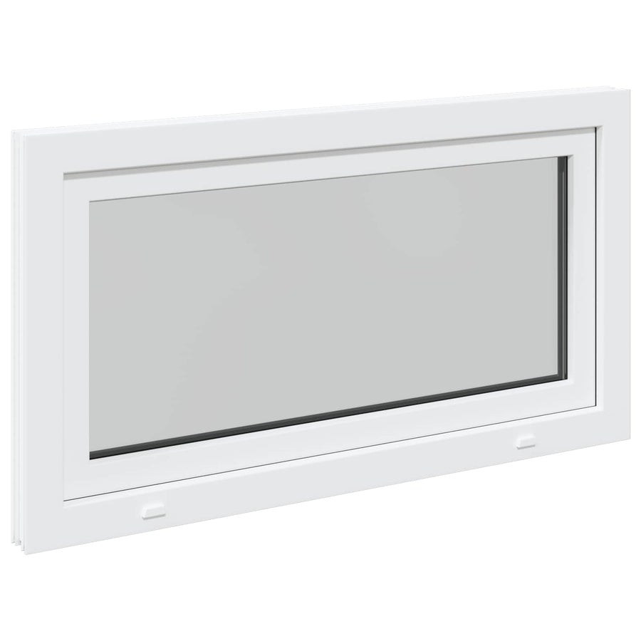 Kelderraam RISOR Wit 110 x 50 cm PVC en glas