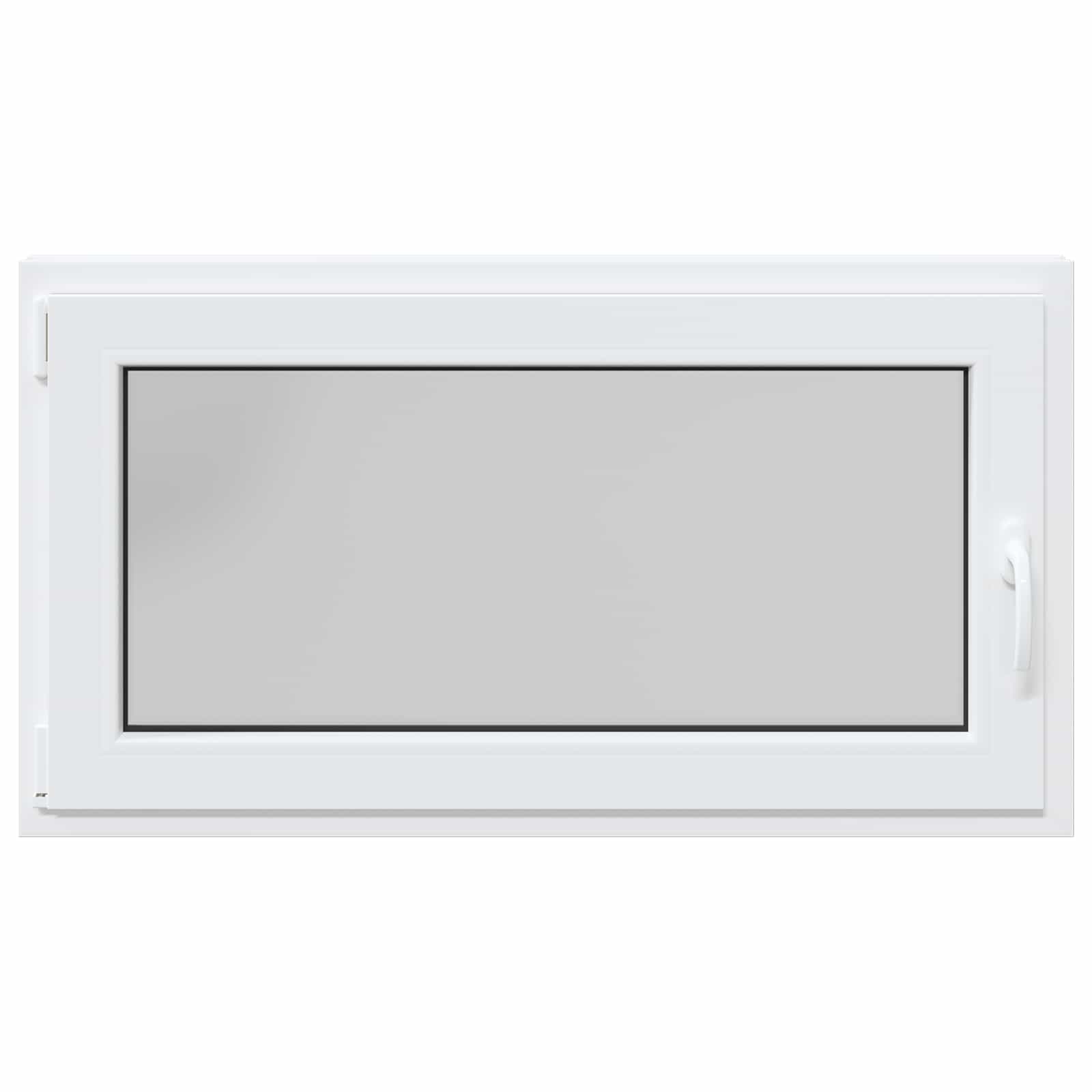 Kelderraam RISOR Wit 110 x 50 cm PVC en glas
