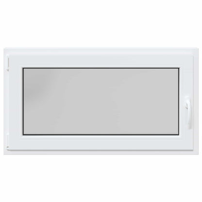 Kelderraam RISOR Wit 110 x 50 cm PVC en glas