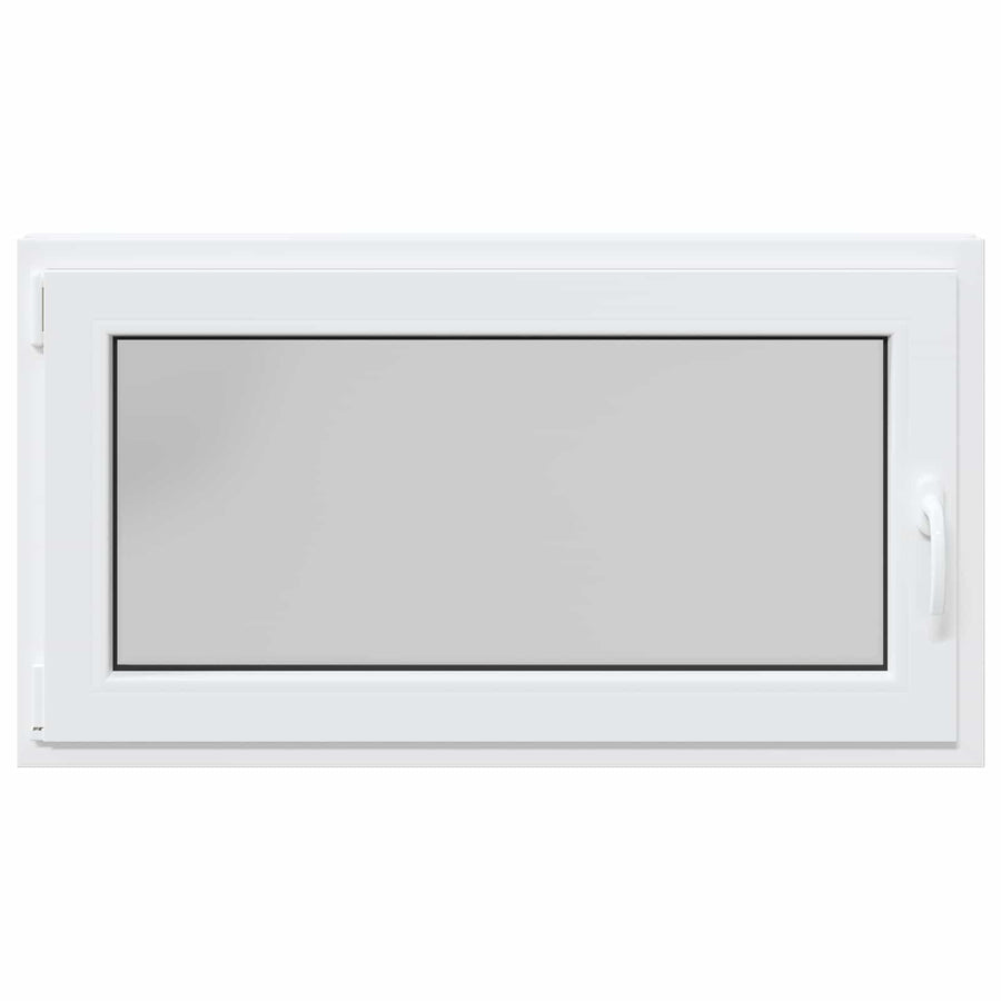 Kelderraam RISOR Wit 110 x 50 cm PVC en glas