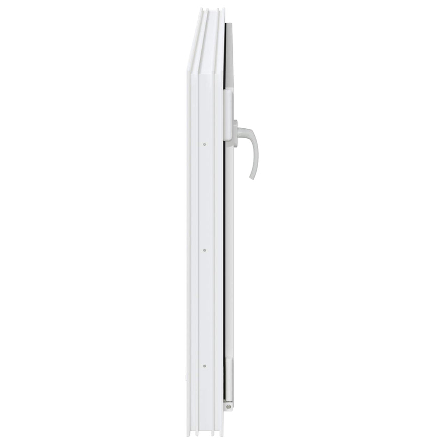 Kelderraam RISOR Wit 110 x 50 cm PVC en glas
