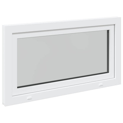 Kelderraam RISOR Wit 110 x 60 cm PVC en glas