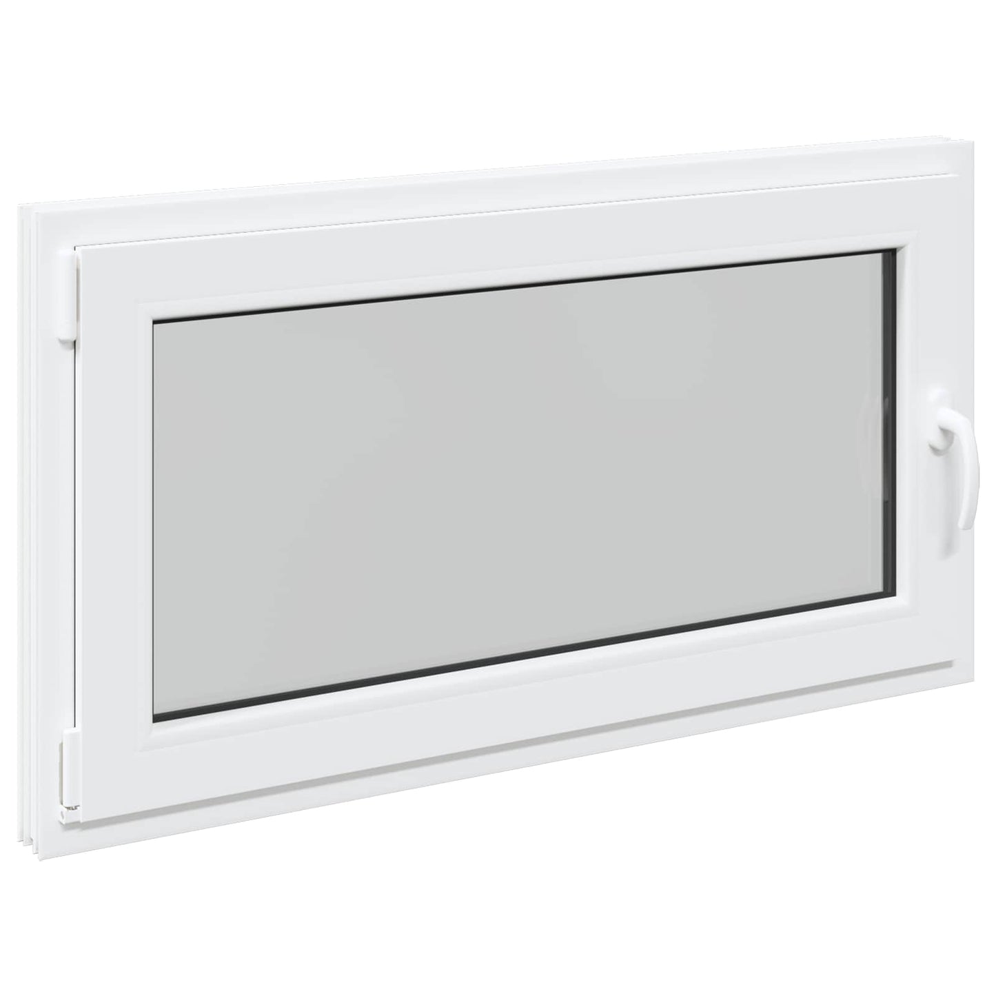 Kelderraam RISOR Wit 110 x 60 cm PVC en glas