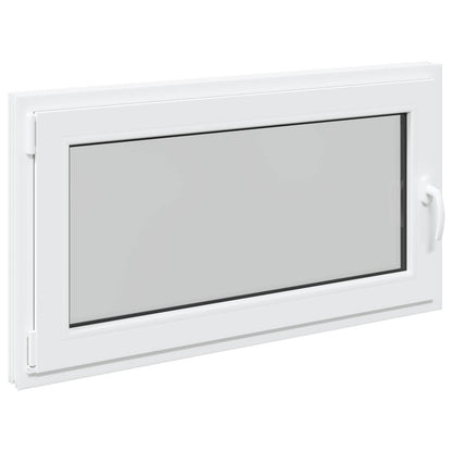 Kelderraam RISOR Wit 110 x 60 cm PVC en glas