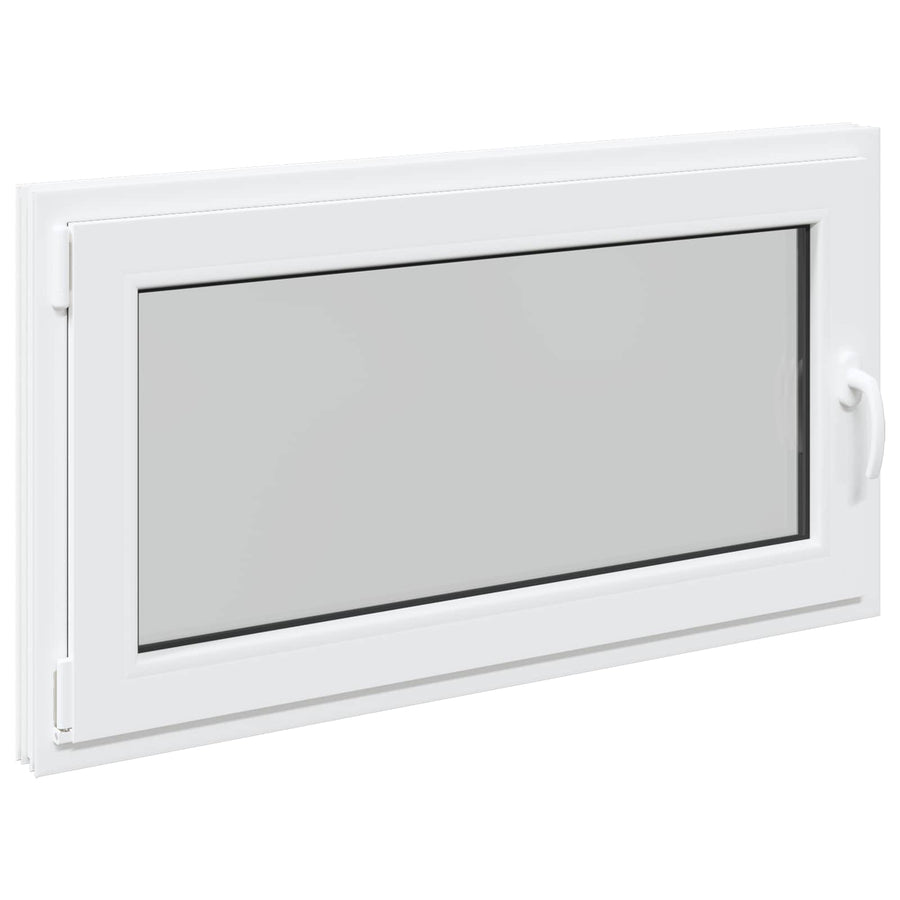 Kelderraam RISOR Wit 110 x 60 cm PVC en glas