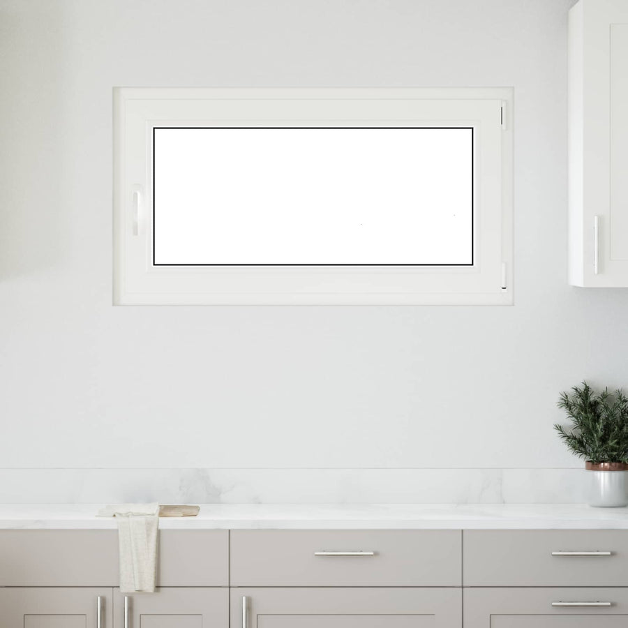 Kelderraam RISOR Wit 110 x 70 cm PVC en glas