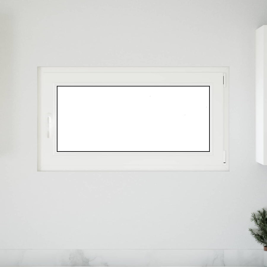 Kelderraam RISOR Wit 110 x 70 cm PVC en glas