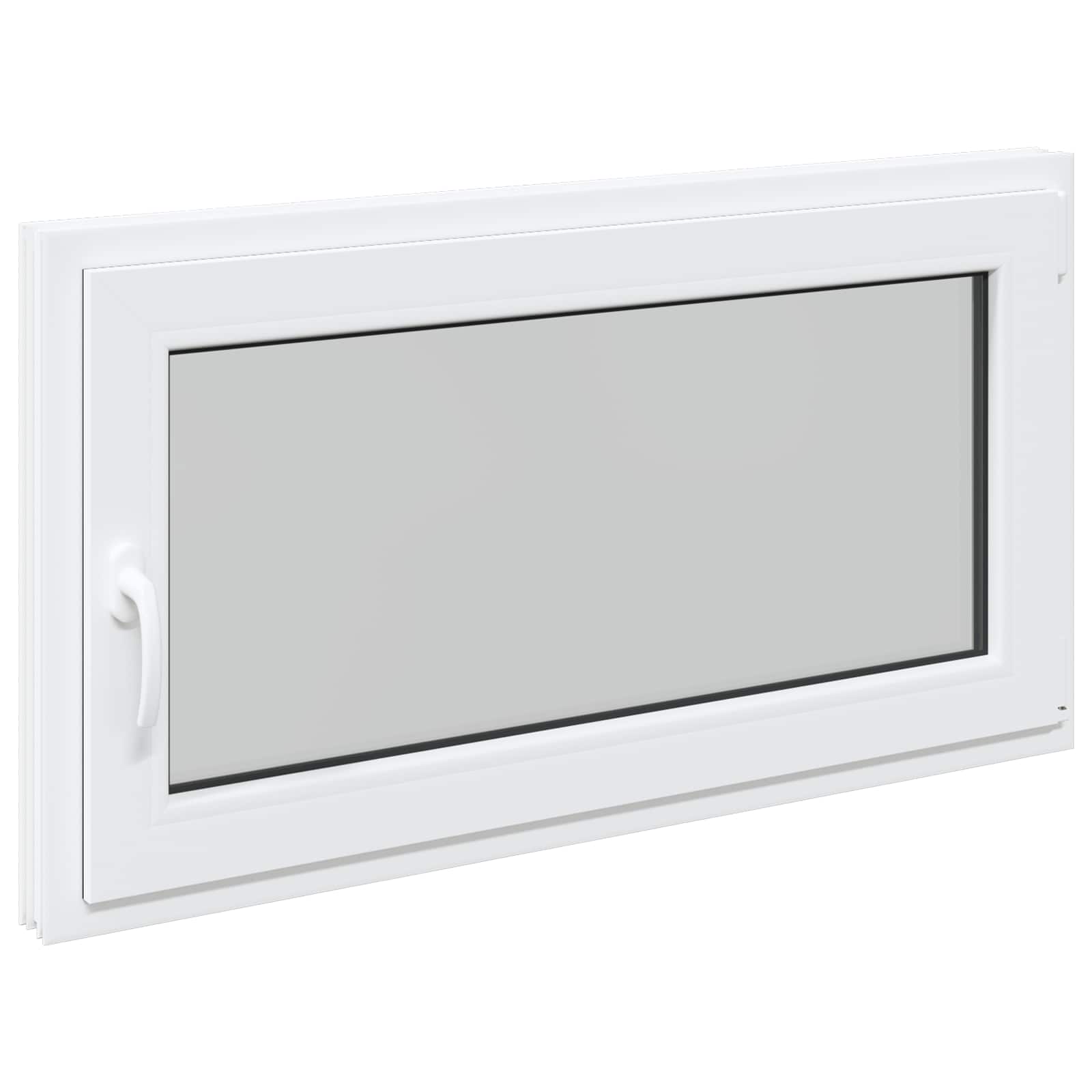 Kelderraam RISOR Wit 110 x 70 cm PVC en glas