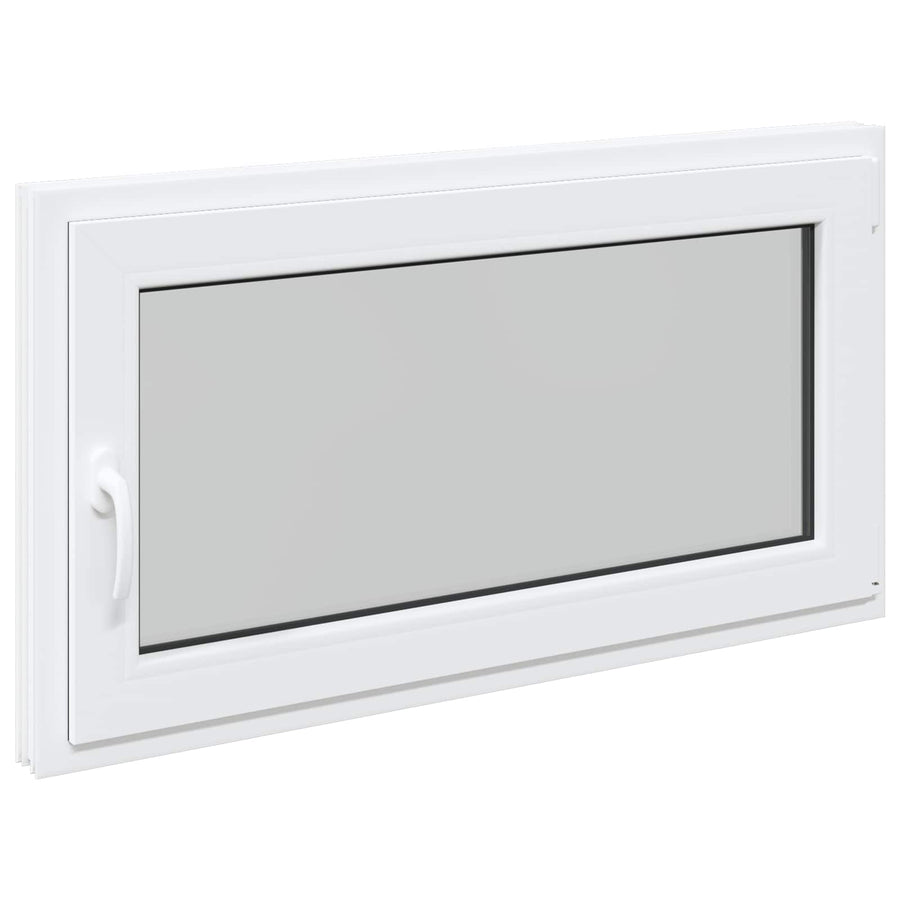 Kelderraam RISOR Wit 110 x 70 cm PVC en glas