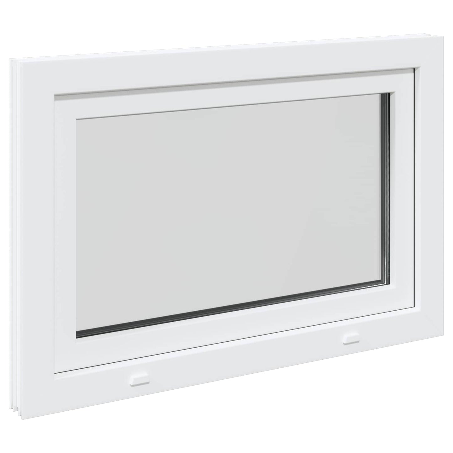 Kelderraam RISOR Wit 110 x 70 cm PVC en glas