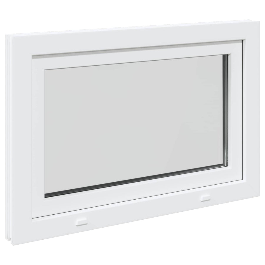 Kelderraam RISOR Wit 110 x 70 cm PVC en glas