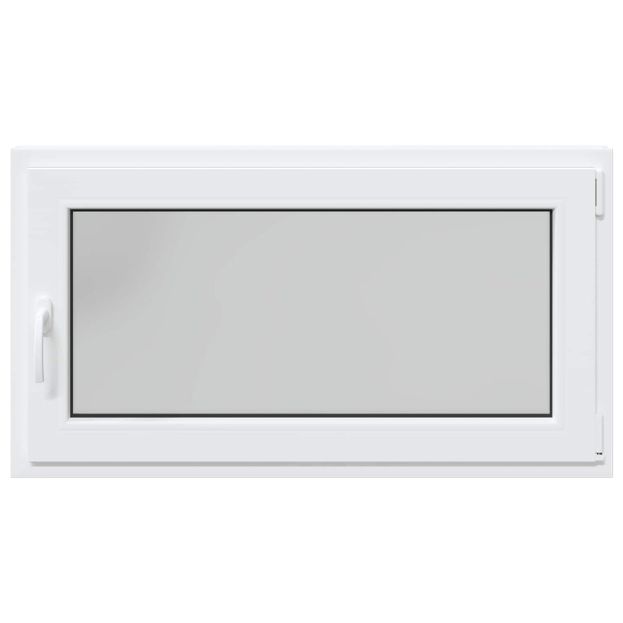Kelderraam RISOR Wit 110 x 70 cm PVC en glas