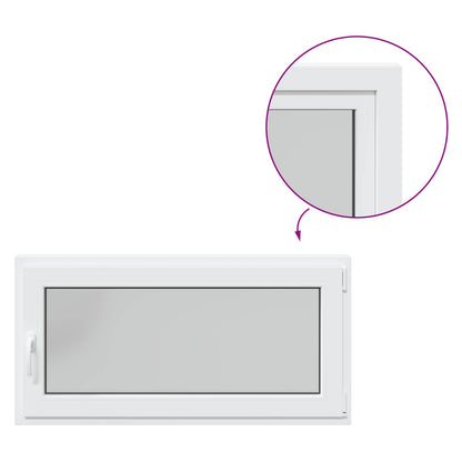Kelderraam RISOR Wit 120 x 60 cm PVC en glas