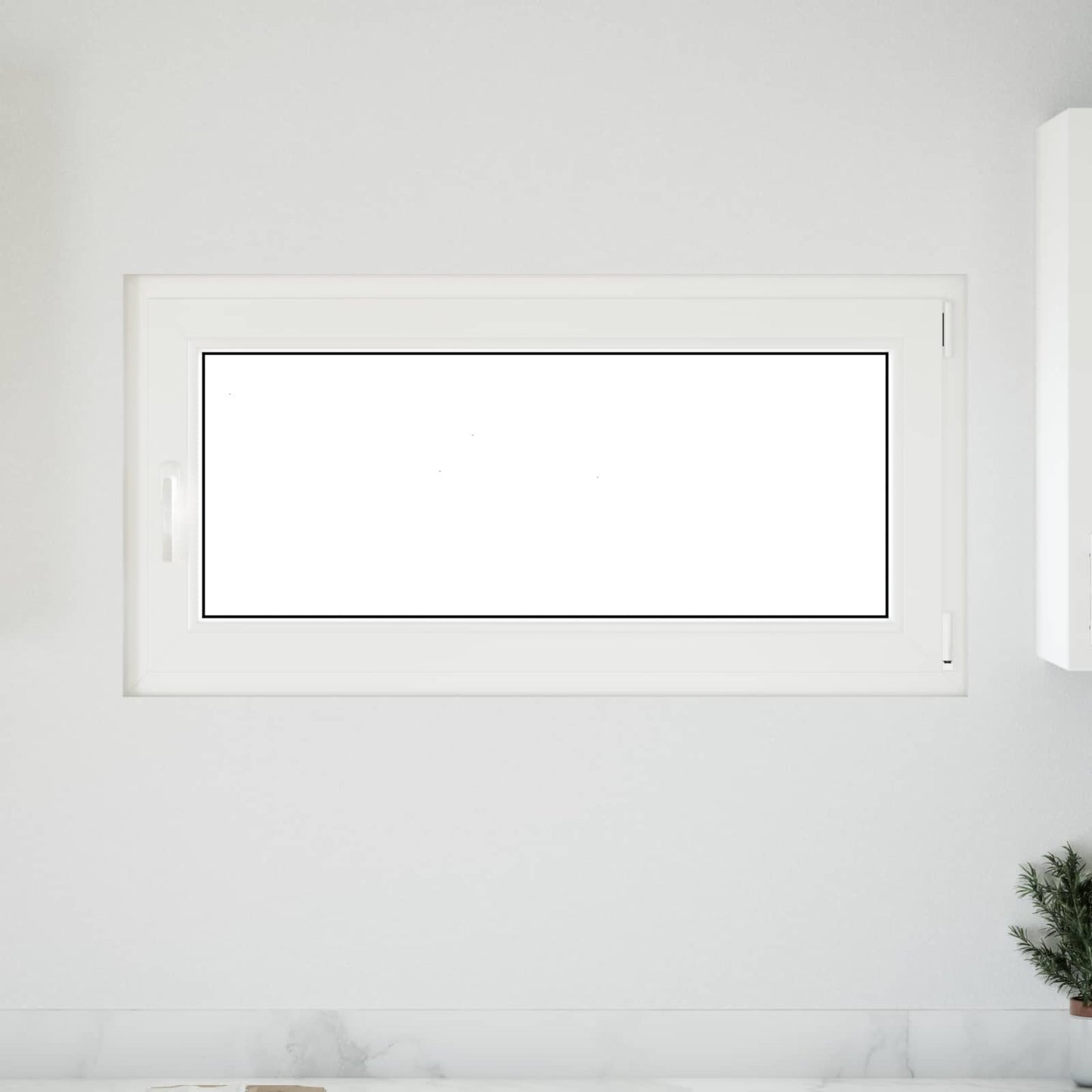 Kelderraam RISOR Wit 120 x 60 cm PVC en glas