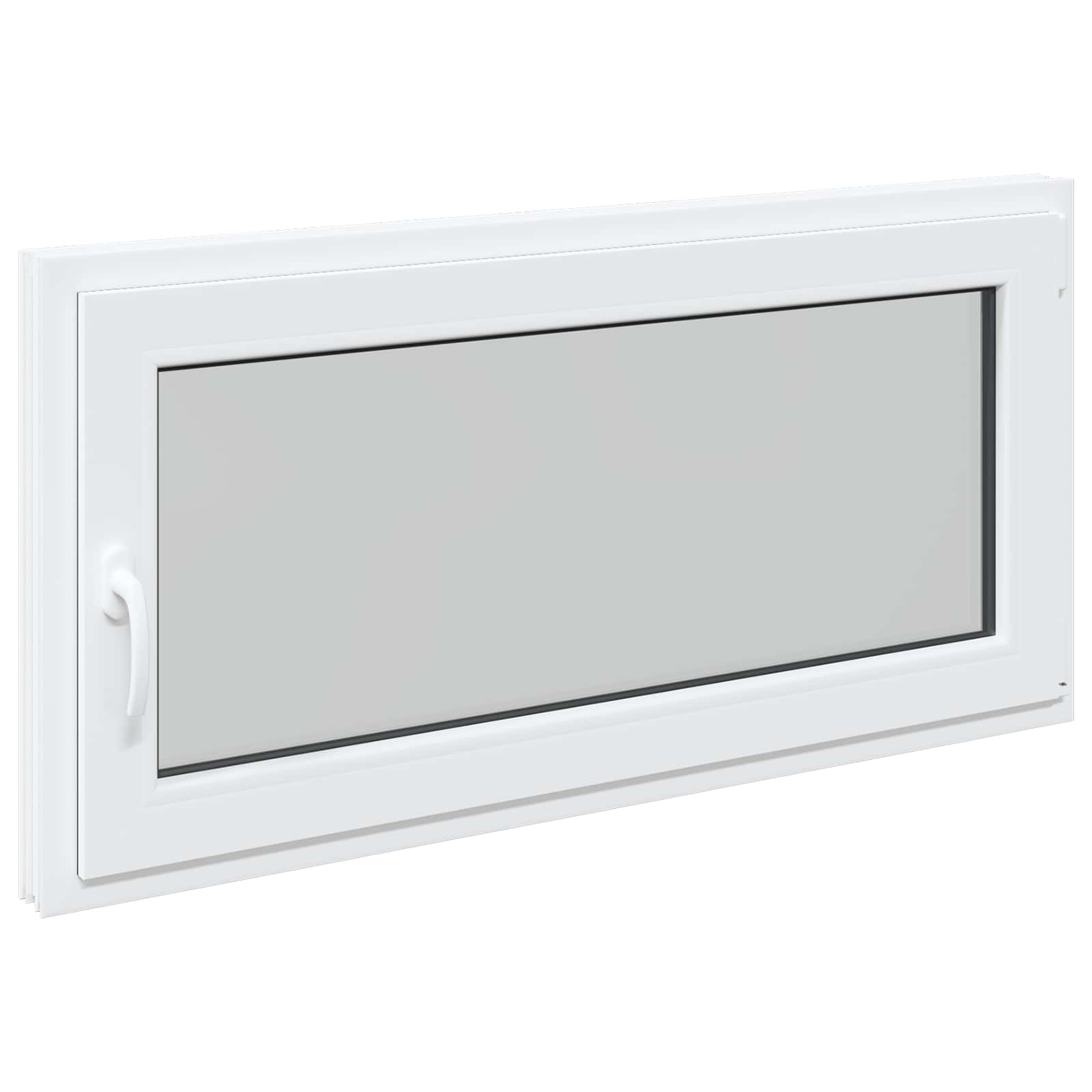 Kelderraam RISOR Wit 120 x 60 cm PVC en glas