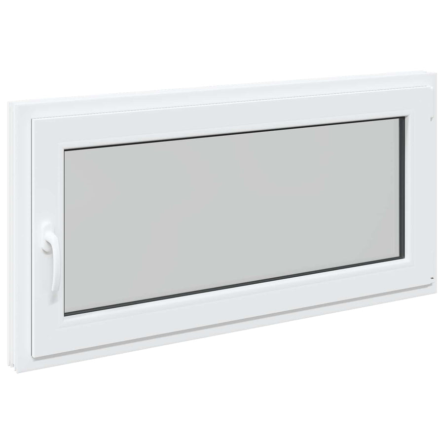 Kelderraam RISOR Wit 120 x 60 cm PVC en glas