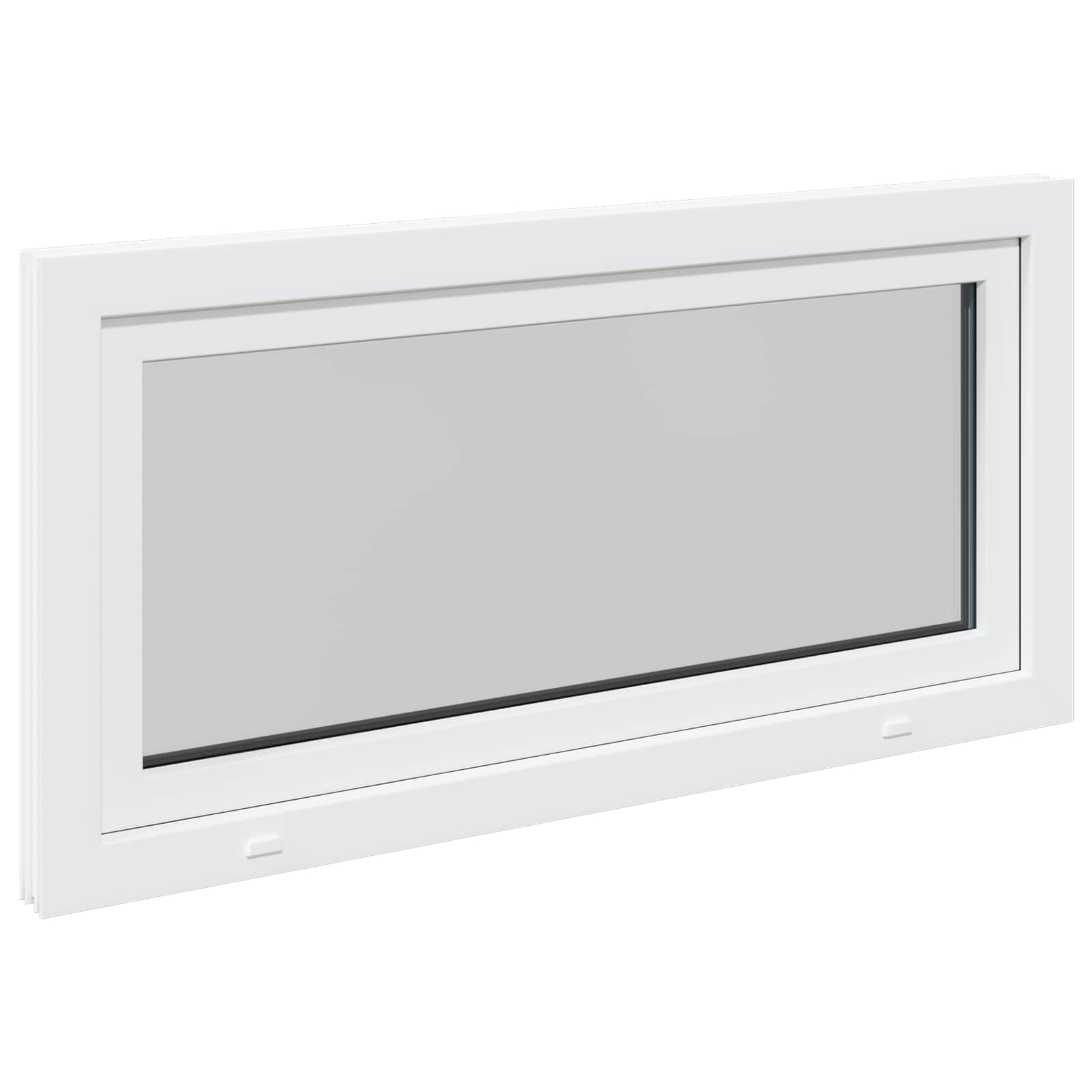 Kelderraam RISOR Wit 120 x 60 cm PVC en glas