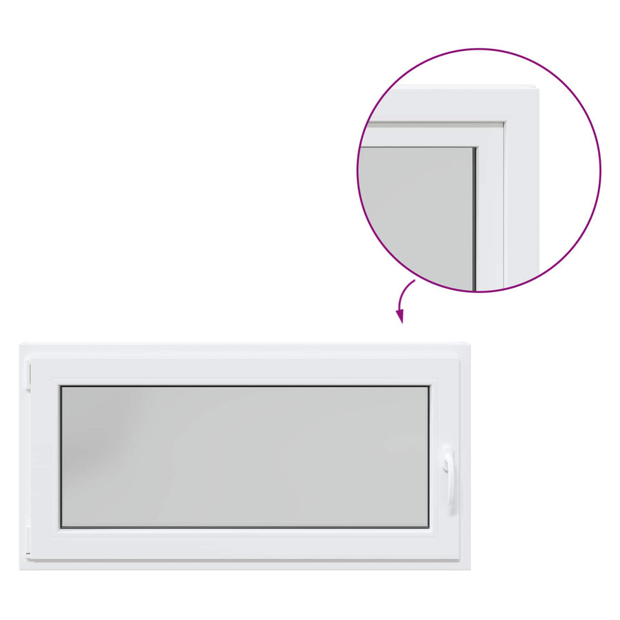 Kelderraam RISOR Wit 120 x 60 cm PVC en glas