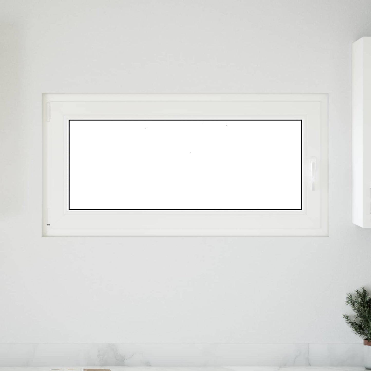 Kelderraam RISOR Wit 120 x 60 cm PVC en glas