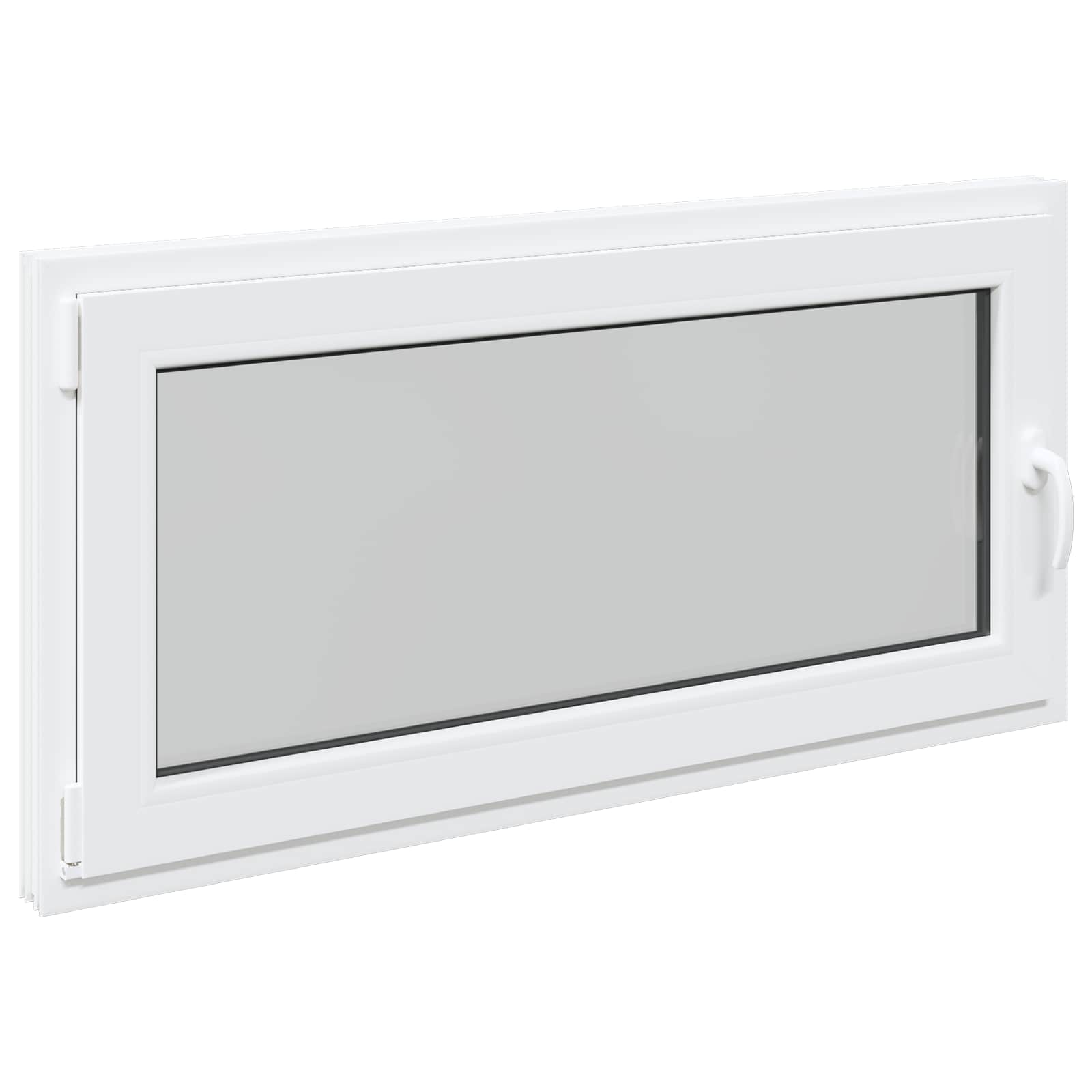 Kelderraam RISOR Wit 120 x 60 cm PVC en glas