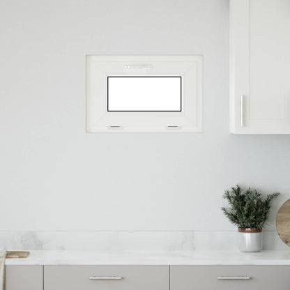 Kelderraam RISOR 60 x 40 cm PVC en glas Wit