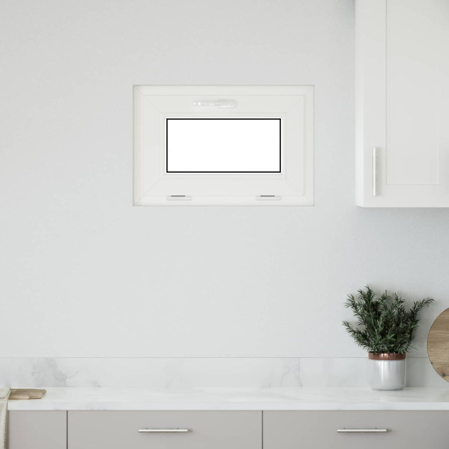Kelderraam RISOR 60 x 40 cm PVC en glas Wit