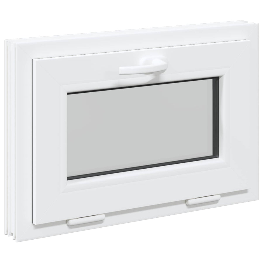 Kelderraam RISOR 60 x 40 cm PVC en glas Wit