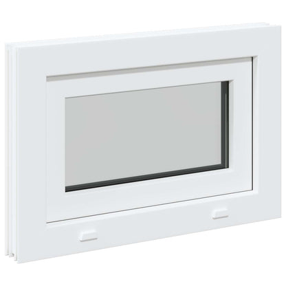 Kelderraam RISOR 60 x 40 cm PVC en glas Wit