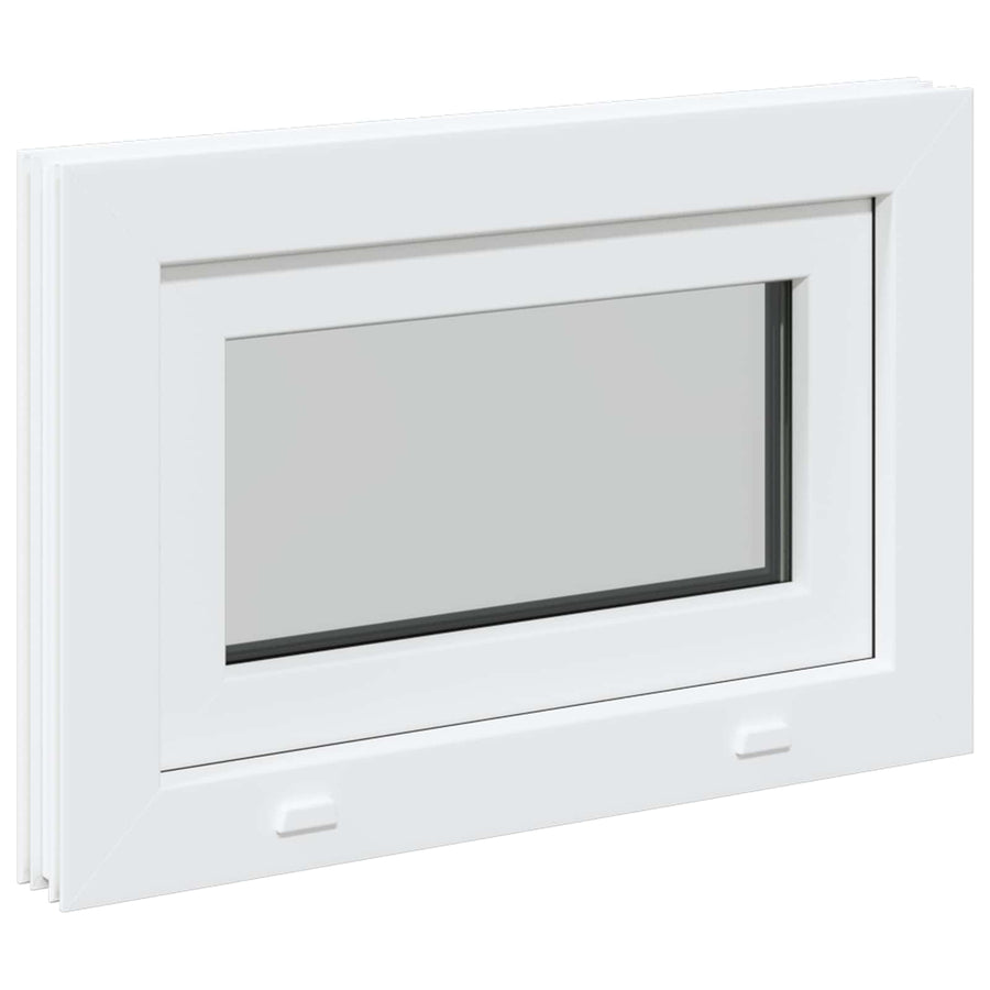 Kelderraam RISOR 60 x 40 cm PVC en glas Wit