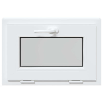 Kelderraam RISOR 60 x 40 cm PVC en glas Wit