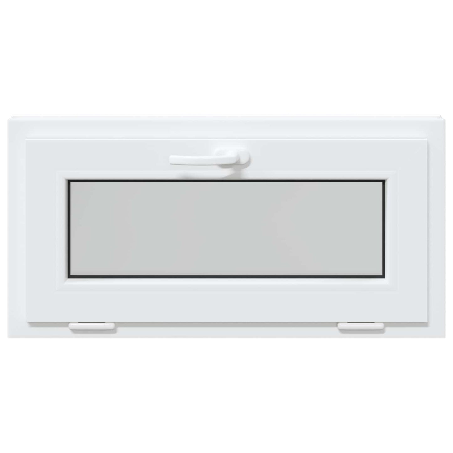 Kelderraam RISOR 80 x 40 cm PVC en glas Wit