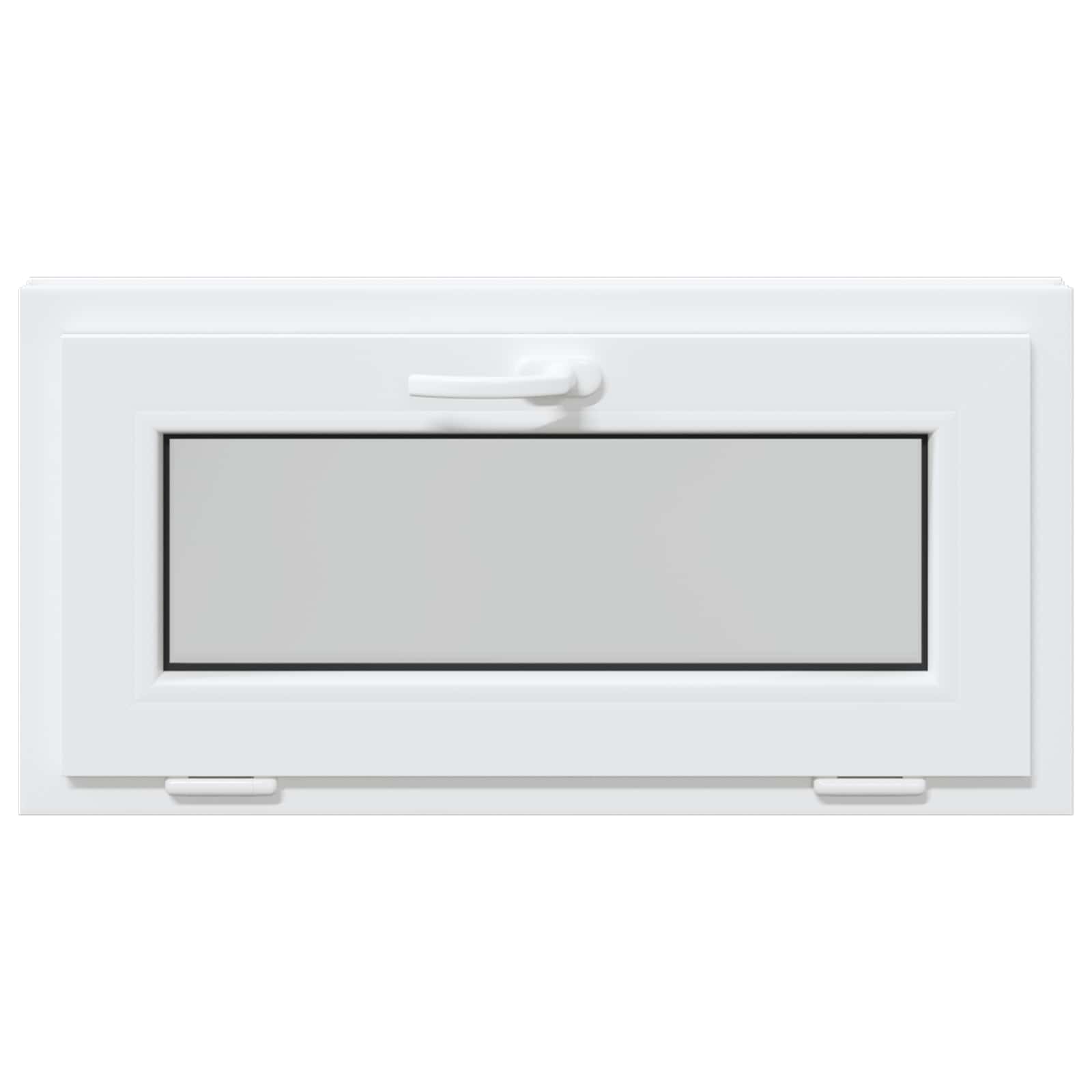 Kelderraam RISOR 80 x 40 cm PVC en glas Wit