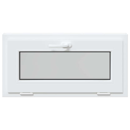 Kelderraam RISOR 80 x 40 cm PVC en glas Wit
